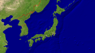 Japan Satellite + Borders 1920x1080
